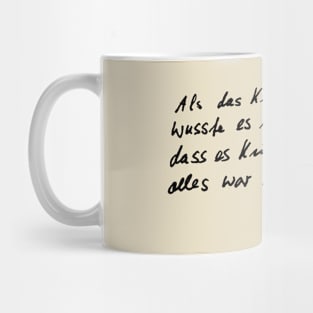 Als das Kind Kind war - dark Mug